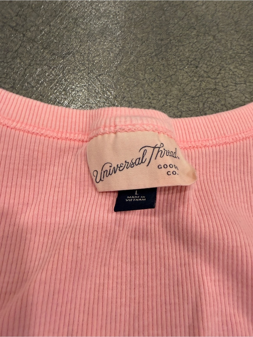 Universal Thread Pink Ribbed Scoop Tank Top - Picture 2 of 2